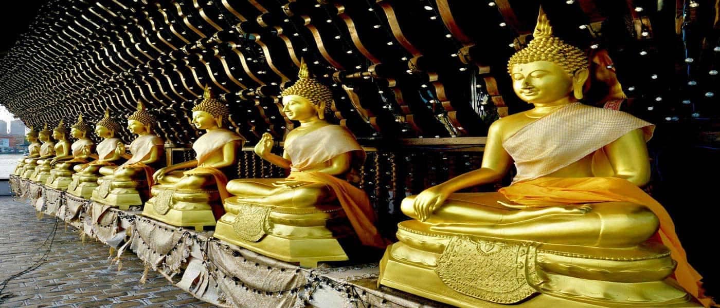 Buddha Statues in Gangaramaya Temple Colombo